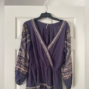 Free People embroidered blouse